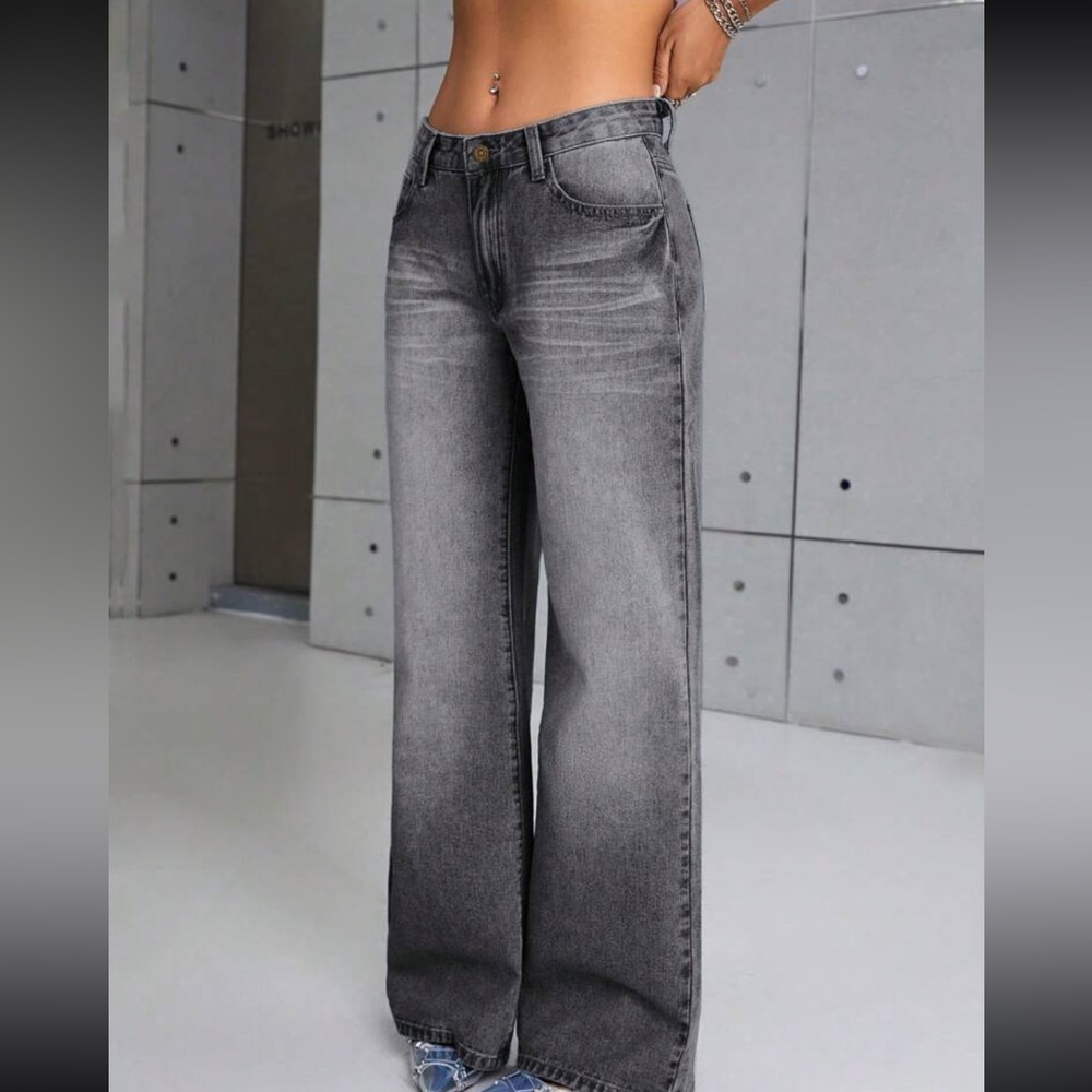 Washed Wide Leg Jeans 💖